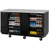 Glass Door Back Bar Unit 69"W - 2 Door