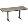 Table de restaurant Interion® Counter Height, 60"L x 30"W, charbon de bois