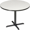 Interion® 42 » Table ronde de restaurant de hauteur de bar, gris