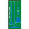 Accuform Signs Wet zone Store-Board™, Accu-Shield, vert sur bleu