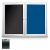 United Visual Products W 48" x 36" H Combo plein air Board, réglisse lettre & réglisse vinyle Corkboard