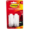 Crochets de designer à usage général 3M Command™, supporte 3 lb., blanc, paquet de 2