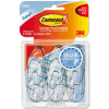3M Command™ Clear crochets & bandes, plastique, Medium, 6 crochets w / 12 bandelettes adhésives par paquet