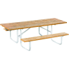Table de pique-nique rectangulaire UltraSite® 8', conforme ADA, bois de pin traité sous pression
