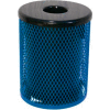 55 Gallon Thermoplastic Coated Diamond Pattern Trash Receptacle - Blue