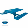 6' Single Pedestal Table, Inground, Diamond 72"W x 70"D - Blue