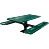 6' Single Pedestal Table, Surface Mount, Diamond 72"W x 70"D, Perforated Metal - Green