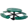 46" Single Pedestal Round Table, Surface Mount, Perforated 82"W x 82"D - Green
