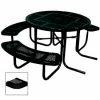 3-Seat, 46" ADA Round Table, Perforated 80"W x 63"D - Black