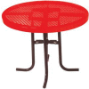 30" High Food Court Round Table, Diamond 36"Diameter - Red
