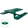 6' Single Pedestal Table, Inground, Diamond 72"W x 70"D - Green