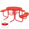 3-Seat, 46" ADA Round Table, Diamond 80"W x 63"D - Red