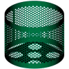 Round UltraCoat Outdoor Planter, Perforated - Green
