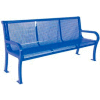 4' Lexington Bench, Perforated 48"W x 25"D - Blue