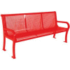 8' Lexington Bench, Perforated 96"W x 25"D - Red