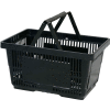 VersaCart® plastique panier 28 litres avec poignée en Nylon 206-28 L - noir, qté par paquet : 12