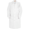 Kap® rouge unisexe spécialisée collerette Lab Coat W/intérieur poche, blanc, peignés de Poly/coton, S