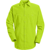 Kap® rouge amélioré la visibilité manches longues travail chemise, jaune/vert fluo, régulières, L