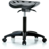 Interion® tabouret tracteur en polyuréthane avec inclinaison de siège - Black w/ Black Base