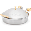 Vollrath® Induction Chafer - Brass Trim - Stainless Steel Food Pan