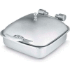Vollrath® Intrigue Square 6 Quart Induction Chafer 46132 W / Stainless Steel Food Pan Solid Top