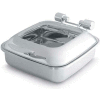 Vollrath® Intrigue Square 6 Quart Induction Chafer 46134 W / Inox Acier Alimentaire Pan Glass Top