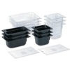 Vollrath® 2/4 Super Pan 3® 100mm, 4" - Black Plastic Pan - Pkg Qty 3