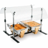 Vollrath® 60" Acrylic Glass Panel for Mobile Breath Guards