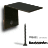 Baseboarders® Premium - Basic Series Baseboard Wall Bracket, White Alternative Mounting Method