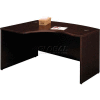 Bush Furniture Left Hand Wood Desk with Bow Front - Mocha Cherry - Series C