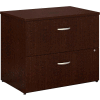 Bush Furniture Lateral File Cabinet, 2 Drawer with Single Handle Pulls - Mocha Cherry - Series C