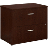 Bush Furniture Lateral File Cabinet, 2 Drawer with Double Handle Pulls - Mocha Cherry - Series C