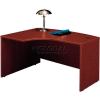 Bush Furniture Left Hand Wood Desk with Bow Front - Mahogany - Series C