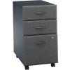Bush Furniture Three Drawer File (Assembled) - Gray - Series A
