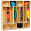 Wood Designs™ Casier peu encombrant en 8 sections, 48 po L x 15 po P x 48 po H, marron, assemblé