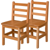 Designs™ bois 14" assise hauteur chaise de bois, Carton de deux