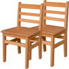 Designs™ bois 16" assise hauteur chaise de bois, Carton de deux
