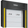 Wesco® Dock Door Seal 276061 Heavy Duty 40 oz w/ Wear Pleats 8'W x 10'H 20 » Projection - Noir