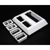 Wiremold 5007C-2RTWH White Deep Device Plate For Ortronics, 5-3/16"L
