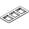Wiremold 838tcal case 3 - Gang combinaison moquette & rebord de tuile, aluminium - Qté par paquet : 5