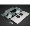 Wiremold Al3346do Offset Duplex Receptacle Cover & Bracket For Divided Raceway, 6"L