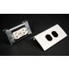 Wiremold Ds4047dq-Bk Single Channel Duplex Device w/ P&S 20a Receptacle, Matte Black, 6"L