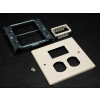 Wiremold G4047bm Two-Gang Overlapping Cover Duplex, 2a Mini Adapter, 5-1/8"L