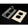 Wiremold V3043be Duplex Receptacle Cover, Ivory, 4-1/2"L