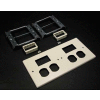 Wiremold V4047-2bbss Four-Gng Overlapping Cover, 2 Dplx, 2 Series Ii Mini Adptrs, 9-1/2"L
