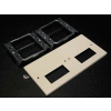 Wiremold V4047-2rrxx Four-Gang Overlapping Cover, Two Rectangular Openings, Ivory, 9-1/2"L