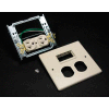 Wiremold V4047ws 2-Gng Overlapping Cover, 1 Dplx Installed & Series Ii Mini Adptr, 5-1/8"L