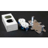 Wiremold V57243g Grounding Receptacle & Box 15a, 125v, Ivory, 4-1/8"L