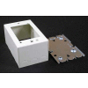 Wiremold V5747 1-Gang Shallow Switch & Receptacle Box, Ivory, 4-5/8"L