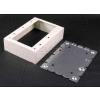 Wiremold V5748-3 3-Gang Switch & Receptacle Box, Ivory, 4-5/8"L